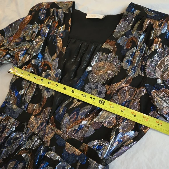 Ramy Brook sz 4 Shaina Lurex Silk Jacquard Mini Dress - Picture 5 of 12